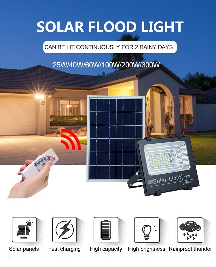 Best Quality High Powered CE Certificate IP65 40W Outdoor Solar Powered Motion Security Light